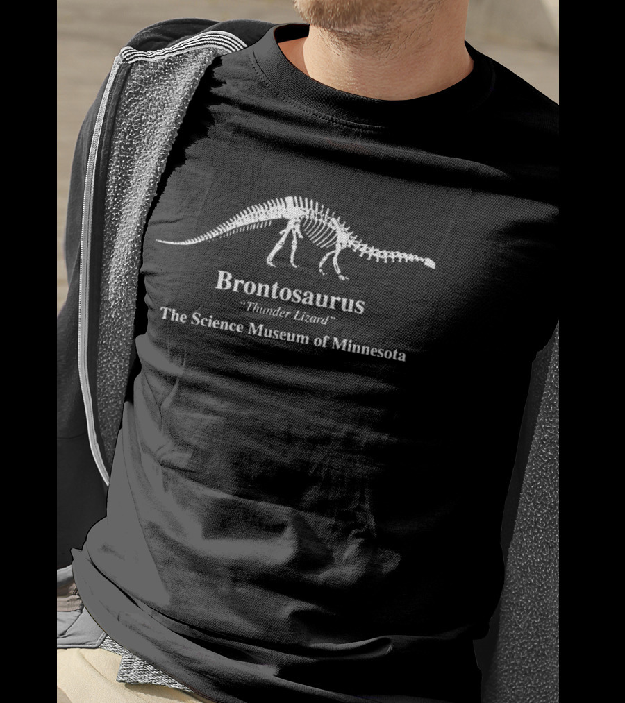 Stranger Things Dustin Brontosaurus Thunder Lizard The Science Museum Of Minnesota T-Shirt
