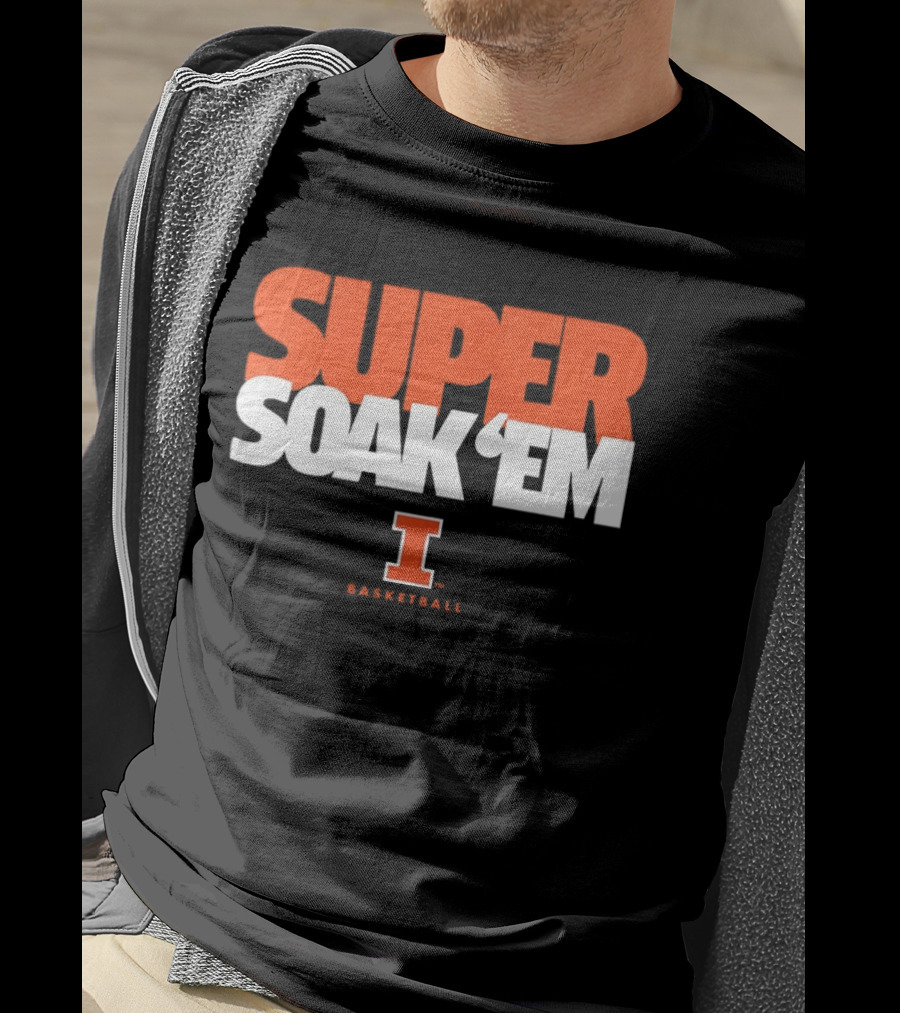 Super Soak 'Em Illinois Fighting Illini Basketball Team Spirit T-Shirt