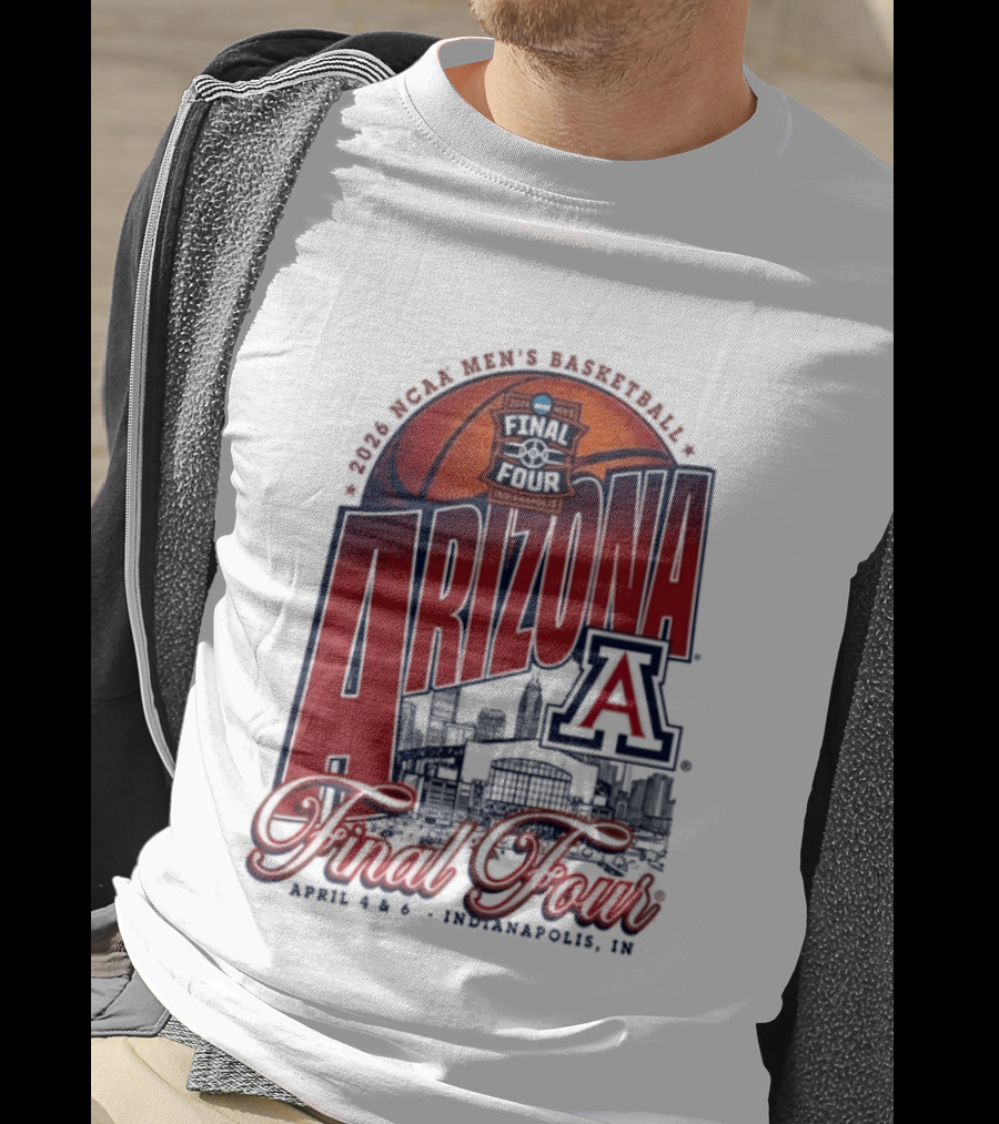 Arizona Men's Basketball Final Four 2026 Indianapolis April 4 6 NCAA Stadium T-Shirt