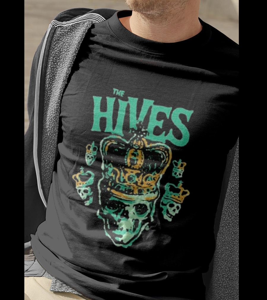 The Hives Green Skull Crown Art Band Merchandise T-Shirt