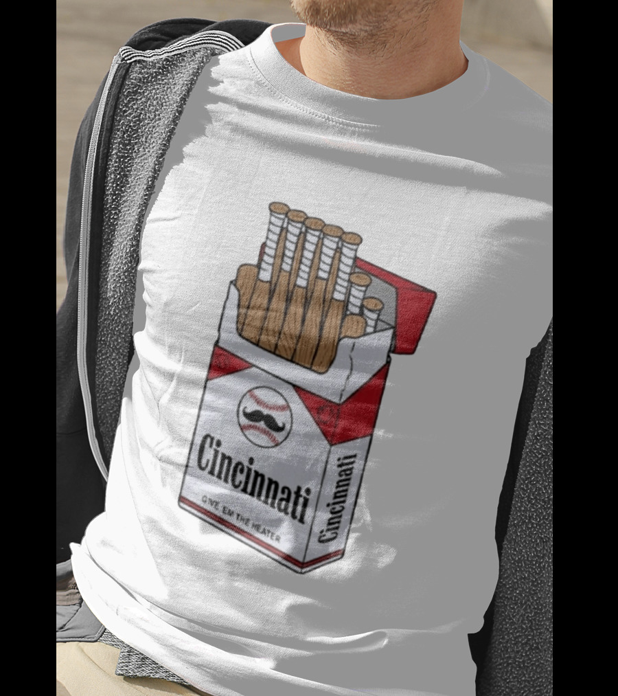 Cincinnati Give 'Em The Heater Baseball Bat Pack T-Shirt