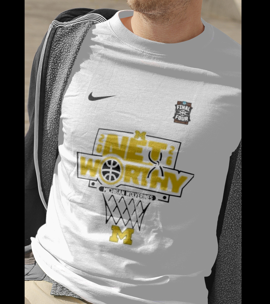 Michigan Wolverines Net Worthy Final Four Nike Basketball T-Shirt
