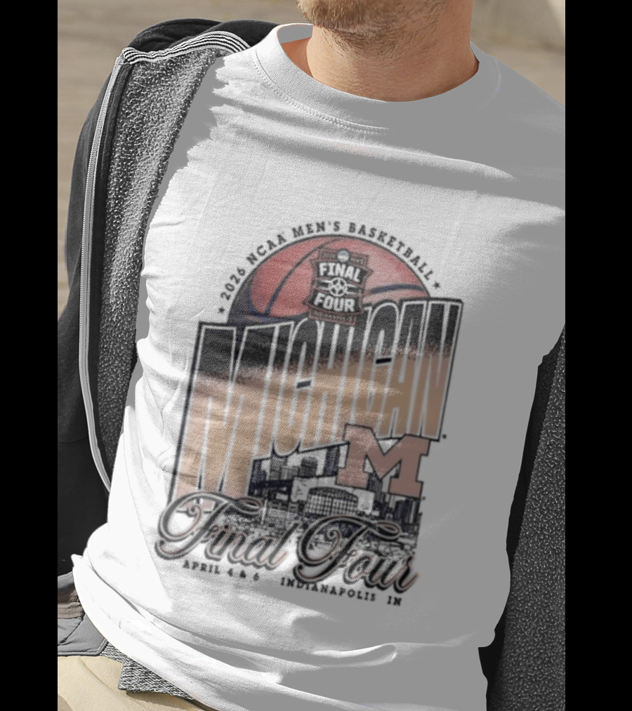 Michigan Wolverines 2026 Men's Final Four Basketball Stadium M Bound T-Shirt