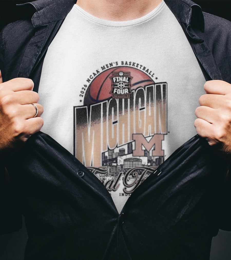 Michigan Wolverines 2026 Men's Final Four Basketball Stadium M Bound T-Shirt