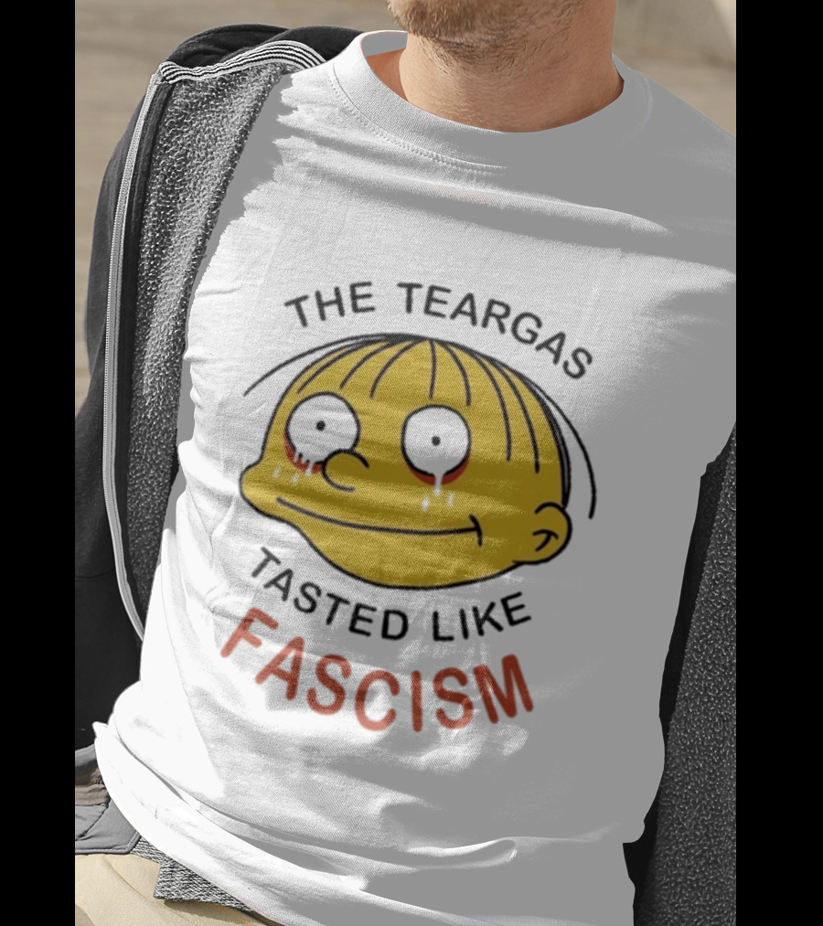 The Teargas Tasted Like Fascism Yellow Cartoon T-Shirt