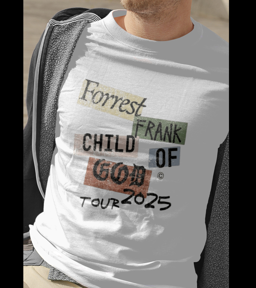 Forrest Frank Child Of God Tour 2025 Color Block Collage T-Shirt