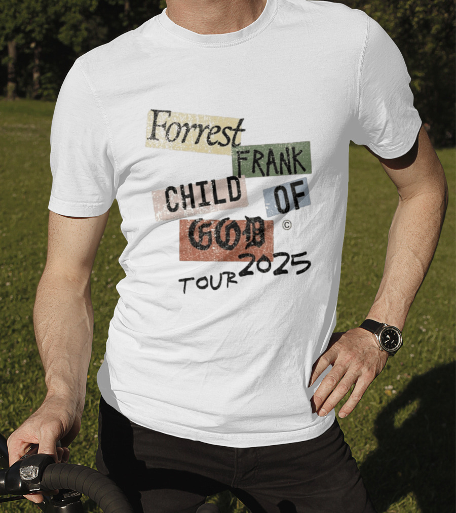 Forrest Frank Child Of God Tour 2025 Color Block Collage T-Shirt