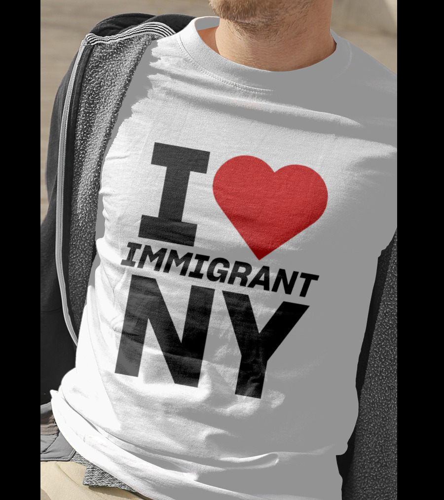 I Love Immigrant NY Heart Icon New York T-Shirt