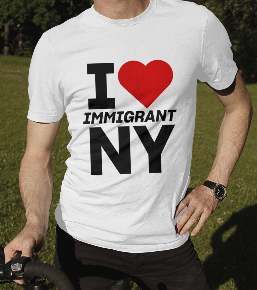 I Love Immigrant NY Heart Icon New York T-Shirt