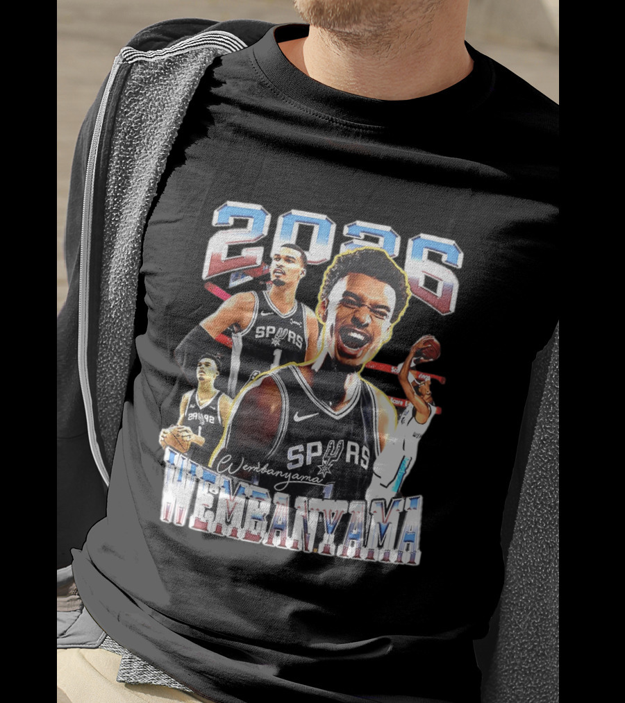 2026 Victor Wembanyama Spurs NBA Player T-Shirt