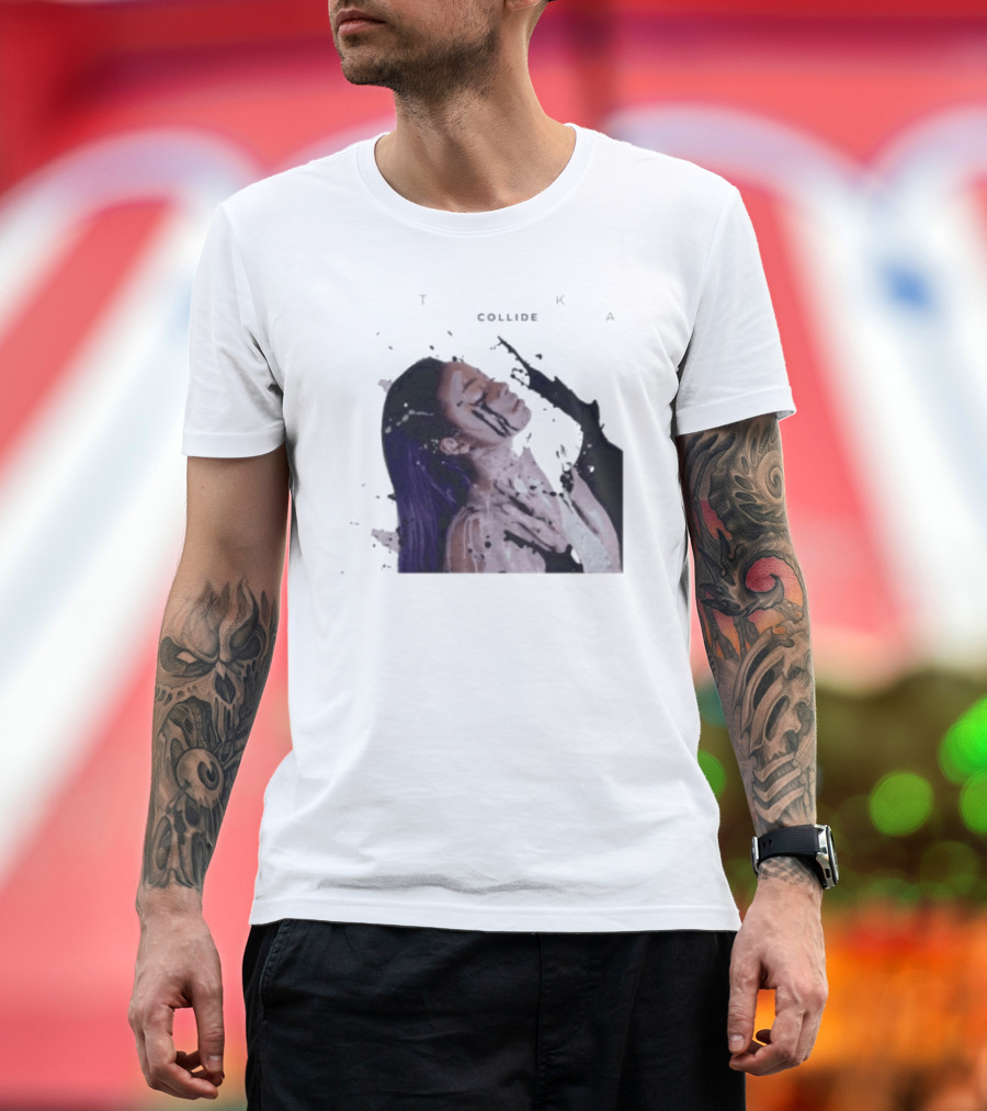 Justine Skye Collide Tyga Portrait With Artistic T-Shirt