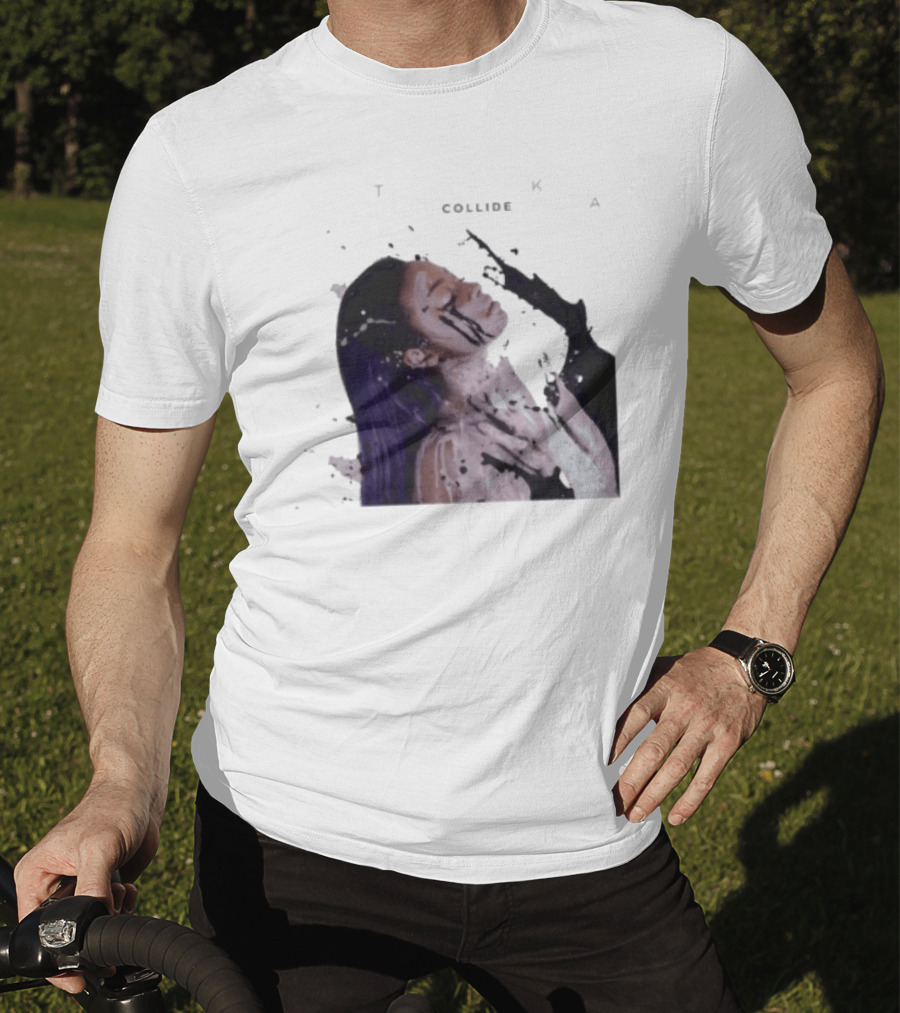 Justine Skye Collide Tyga Portrait With Artistic T-Shirt