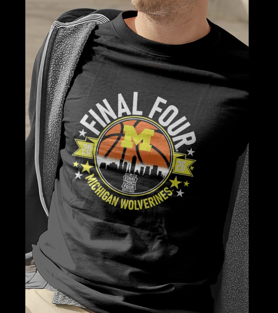 Final Four 2026 Michigan Wolverines Basketball March Madness T-Shirt