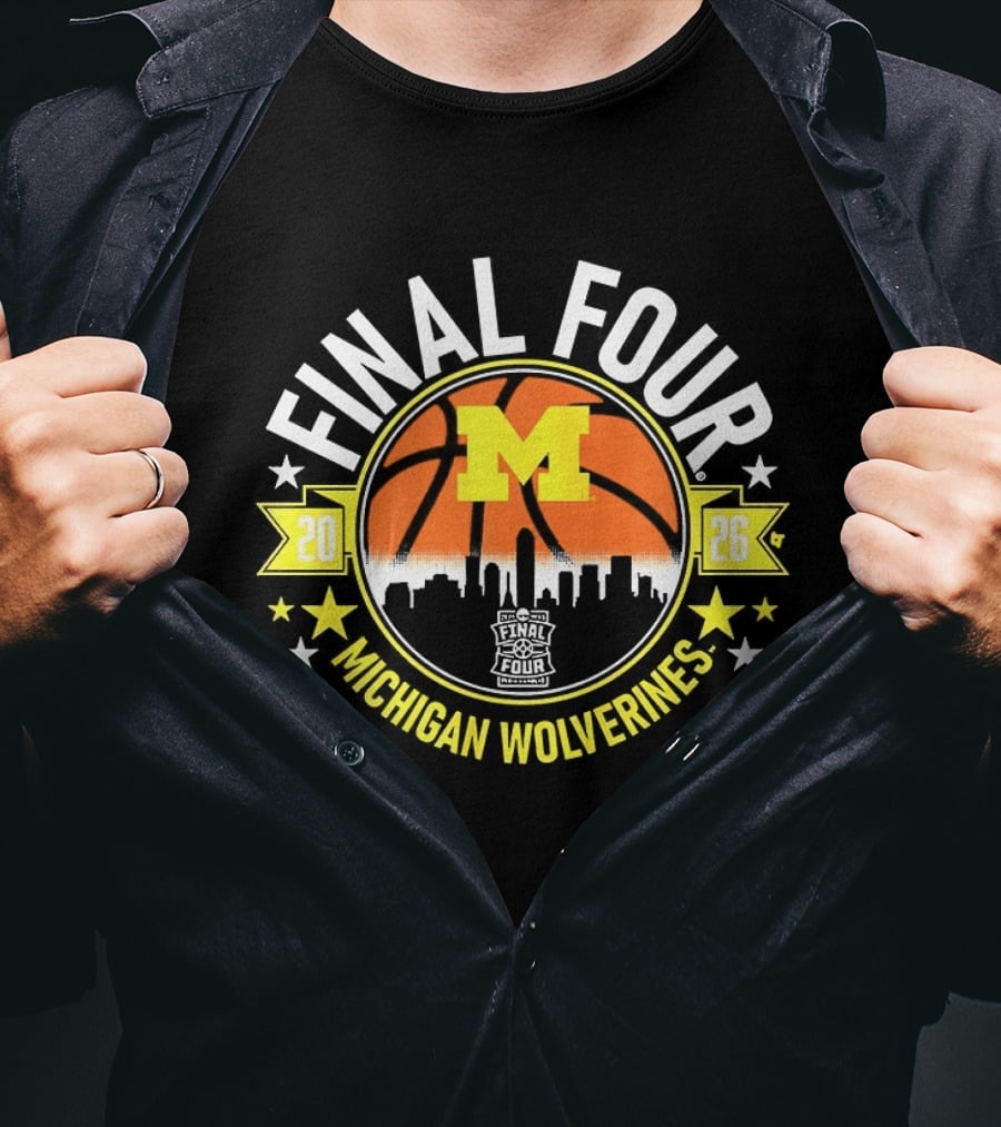 Final Four 2026 Michigan Wolverines Basketball March Madness T-Shirt