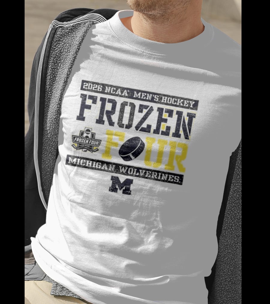 2026 NCAA Men's Hockey Frozen Four Michigan Wolverines T-Shirt