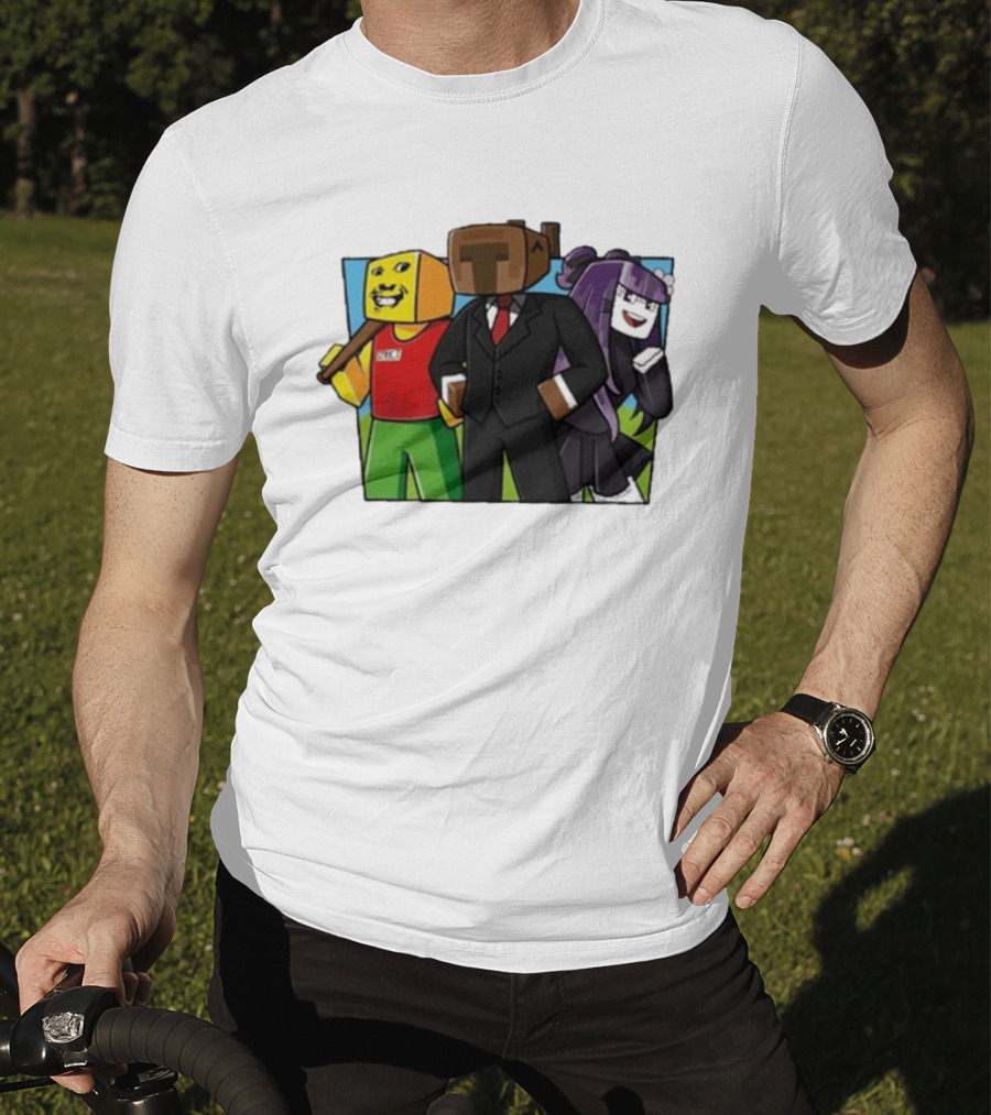 Tricou SKY PRIETENII Minecraft Inspired Characters Block T-Shirt