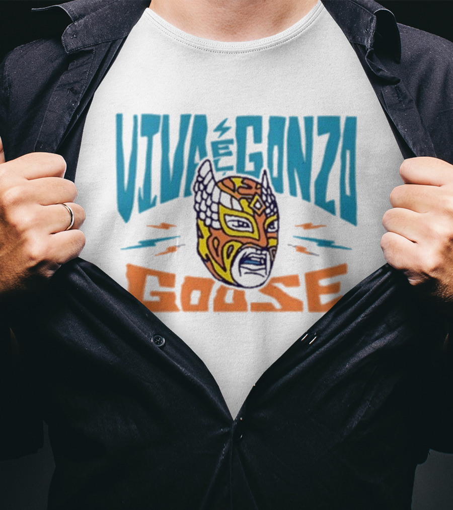 Viva El Gonzo Goose Lucha Libre Mask Artistry T-Shirt