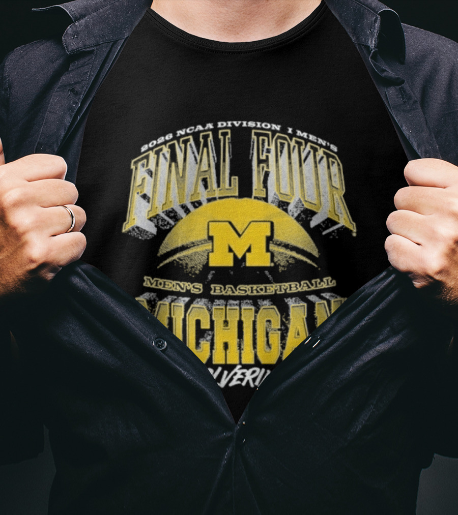 Michigan Wolverines Men's Basketball 2026 NCAA Final Four T-Shirt