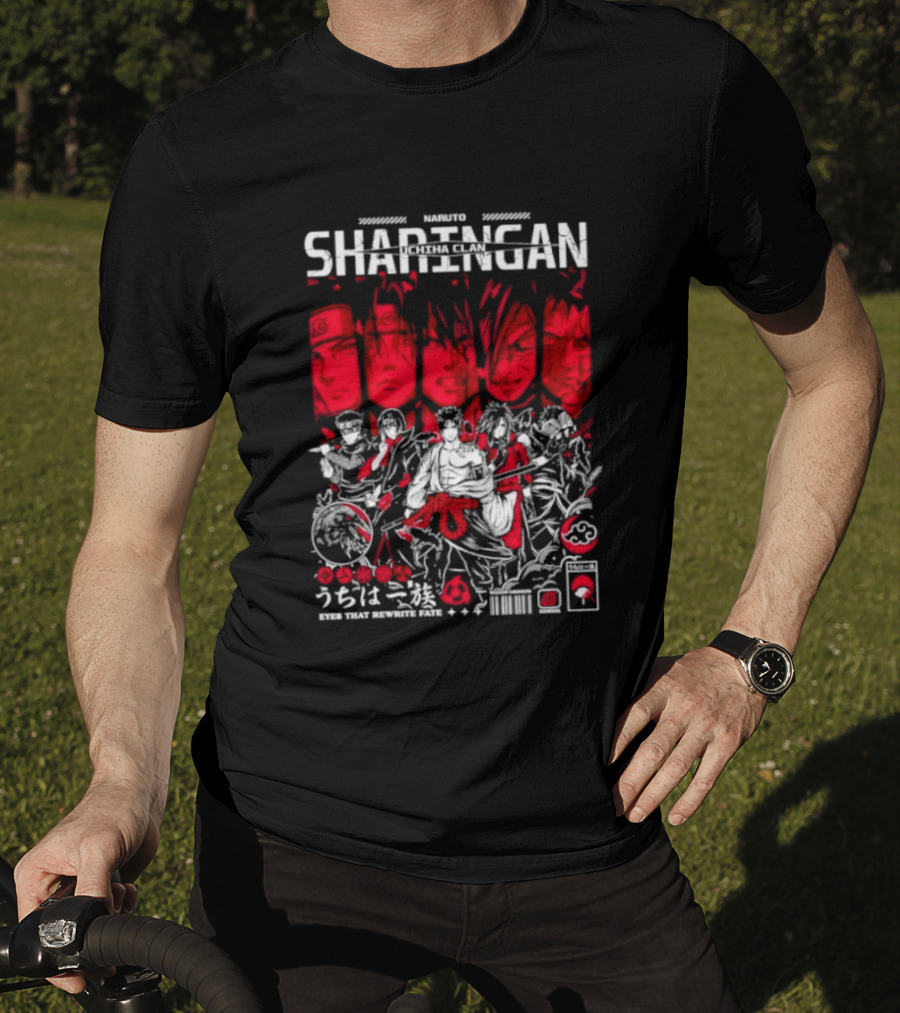 Sharingan Uchiha Clan Naruto Kakashi Sasuke Itachi Anime Manga Series T-Shirt