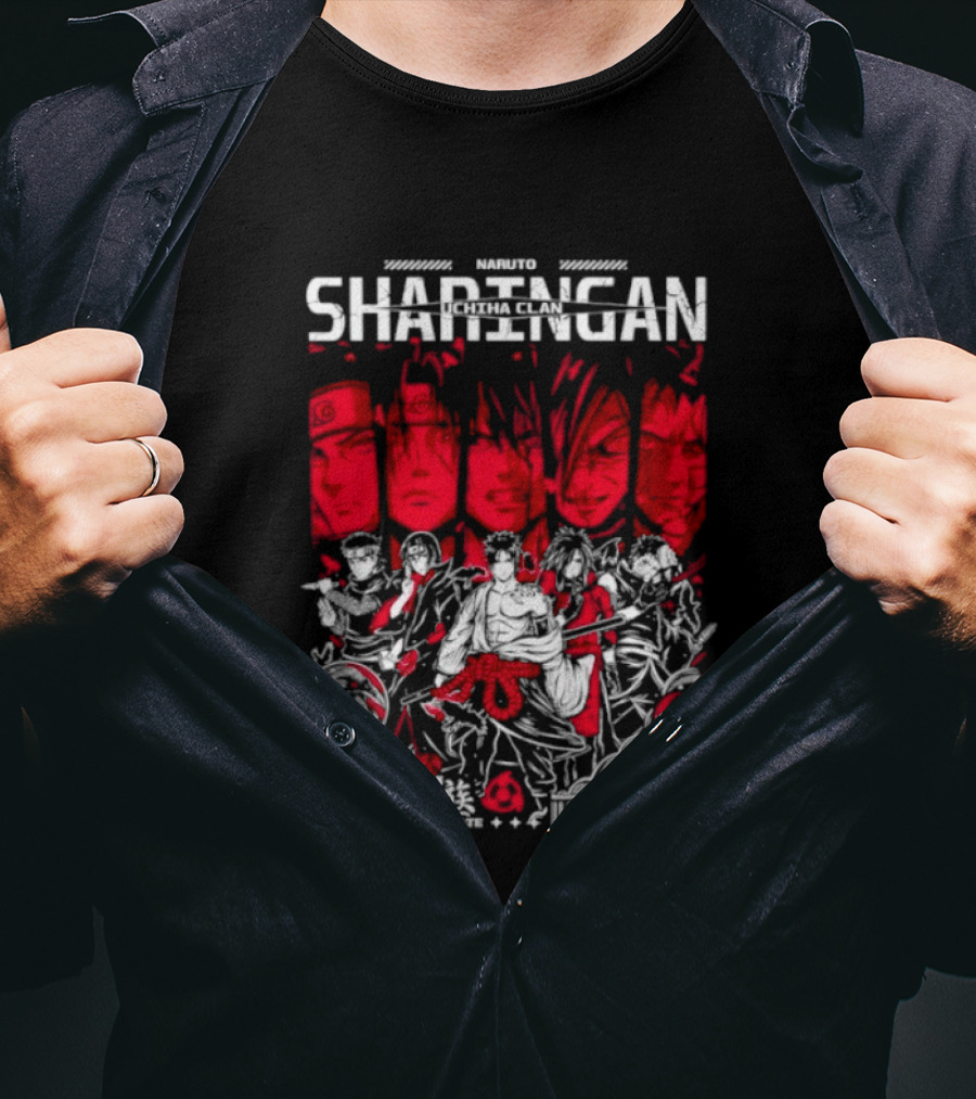 Sharingan Uchiha Clan Naruto Kakashi Sasuke Itachi Anime Manga Series T-Shirt