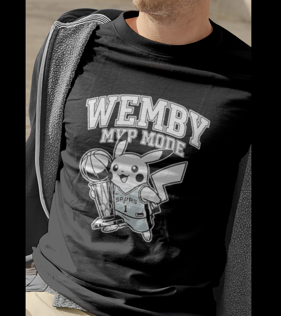 Wemby MVP Mode Pikachu Spurs NBA Victor Wembanyama T-Shirt