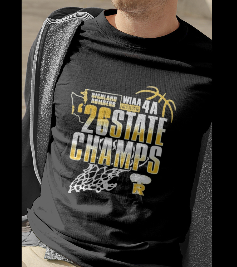 Richland Bomber Basketball 2026 WIAA 4A State Champs T-Shirt