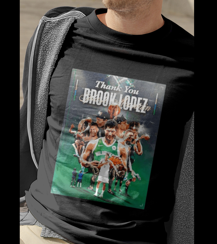 Thank You Brook Lopez Milwaukee Bucks Splash Mountain T-Shirt