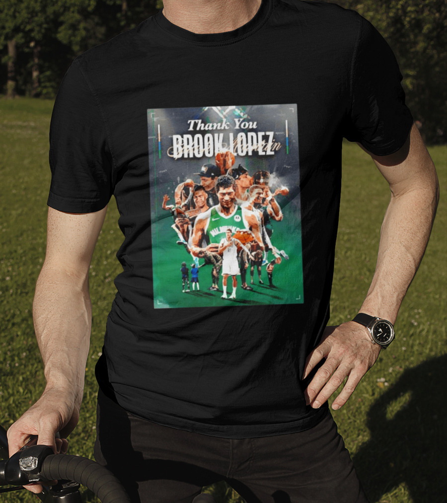 Thank You Brook Lopez Milwaukee Bucks Splash Mountain T-Shirt