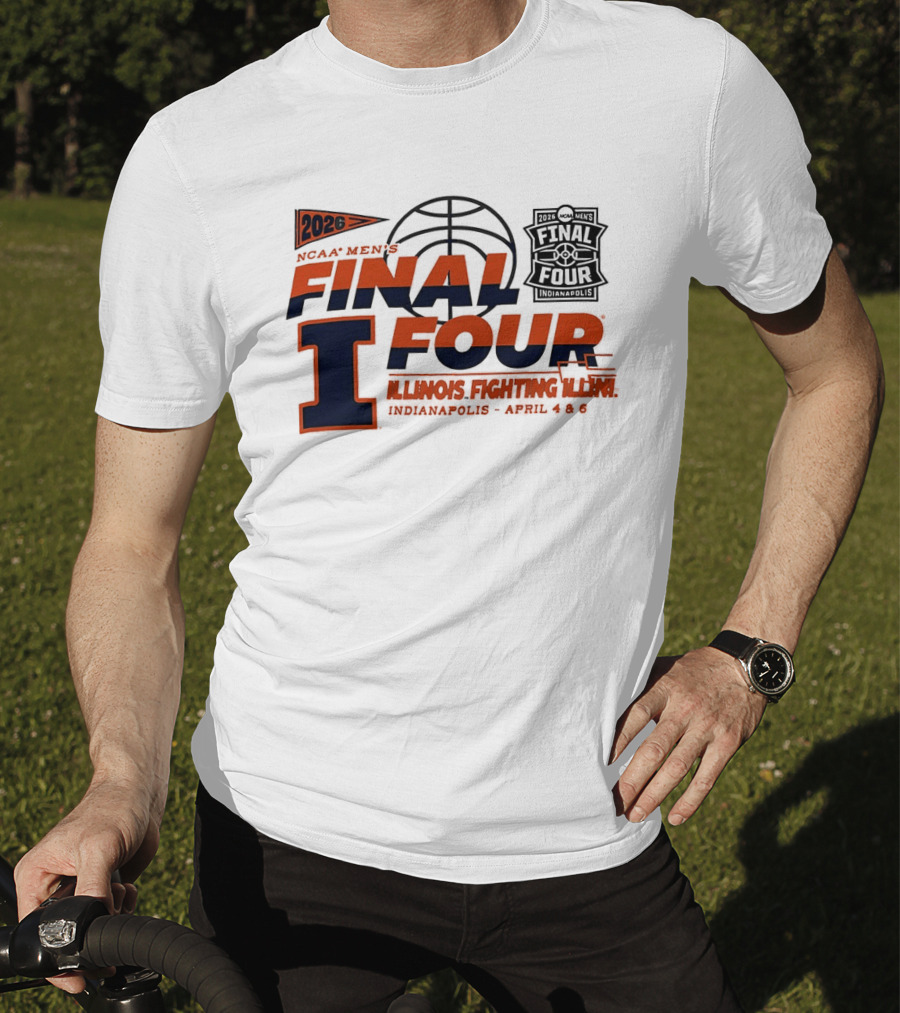 2026 NCAA Men's Final Four Illinois Fighting Illini Indianapolis April 4 & 6 T-Shirt