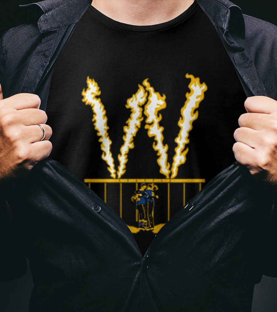 Seattle Baseball Fire The W Victory Celebration Flames T-Shirt
