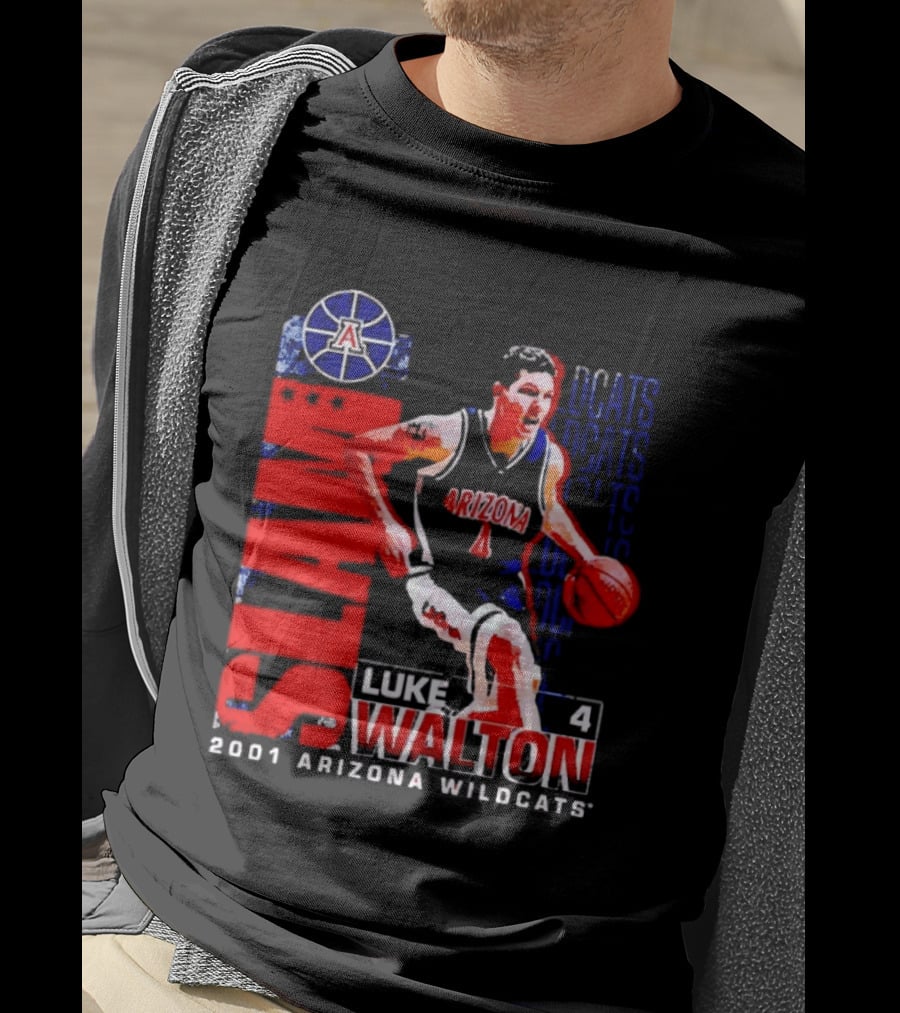 SLAM Luke Walton 4 Arizona Wildcats 2001 Final Four T-Shirt