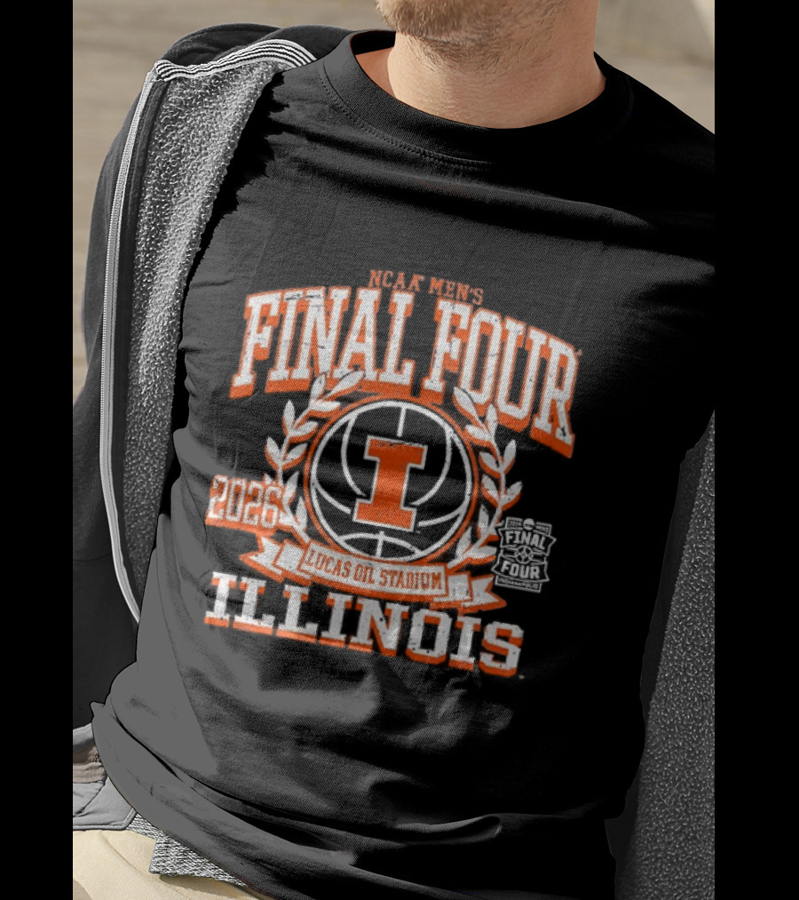 Illinois Fighting Illini Final Four 2026 Lucas Oil Stadium T-Shirt