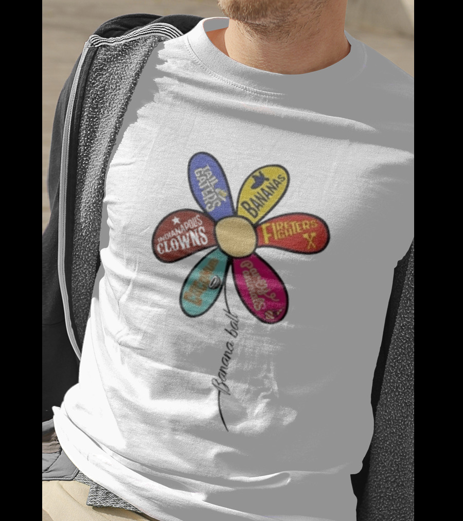 Savannah Bananas Firefighters Party Animals Dad Cops Florals T-Shirt