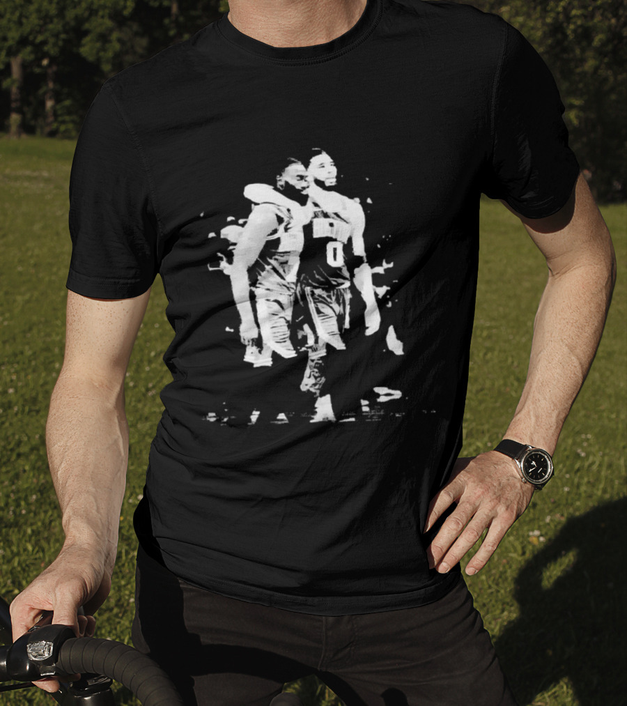 Jayson Tatum Jaylen Brown Boston Celtics NBA Players Teamwork Image T-Shirt