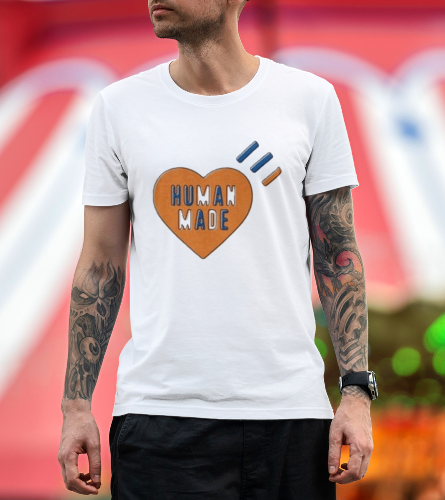 Human Made Heart Icon With Dry Alls T-Shirt