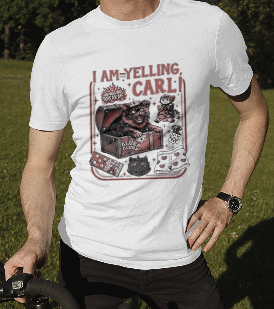 I Am Yelling Carl Box Of Surprises T-Shirt