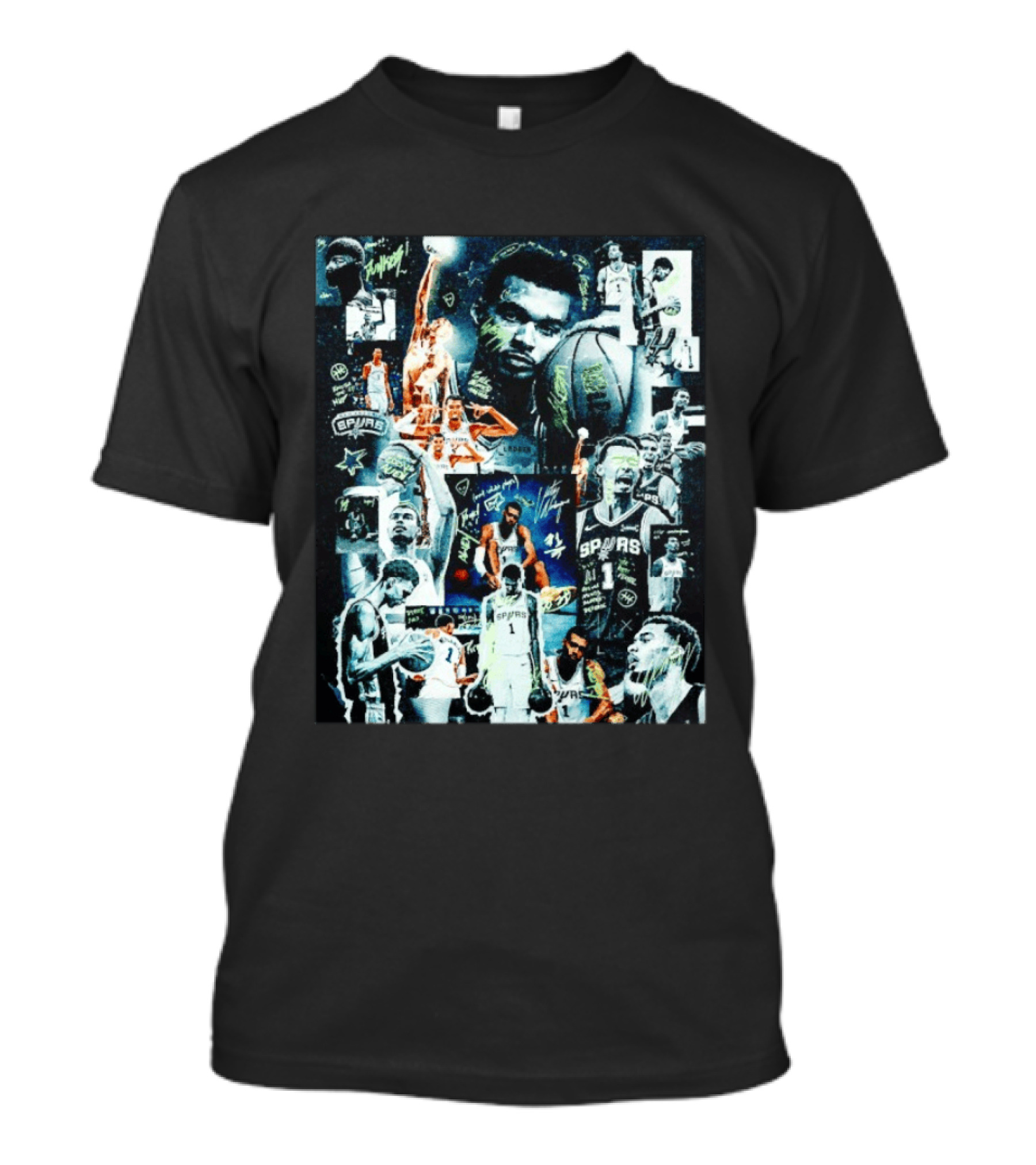 MVP Victor Wembanyama San Antonio Spurs NBA Collage Signature Edition T-Shirt