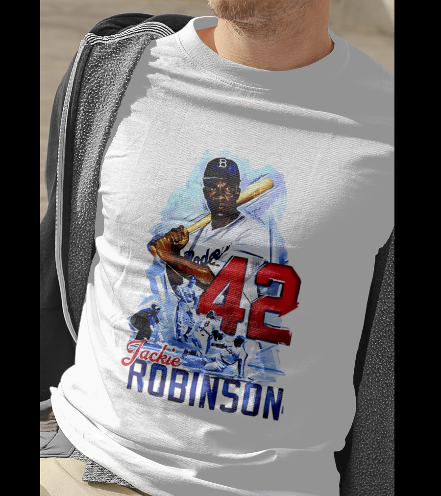 Jackie Robinson 42 Dodgers Baseball Legends T-Shirt