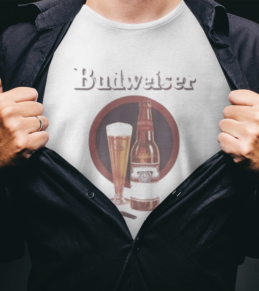 Ken Griffey Jr Budweiser Beer Bottle And Glass T-Shirt