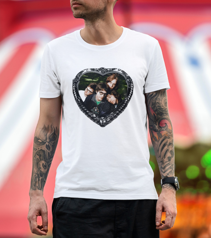 The Lazy Eyes Cheesy Love Songs Heartshape Group Photo Frame T-Shirt
