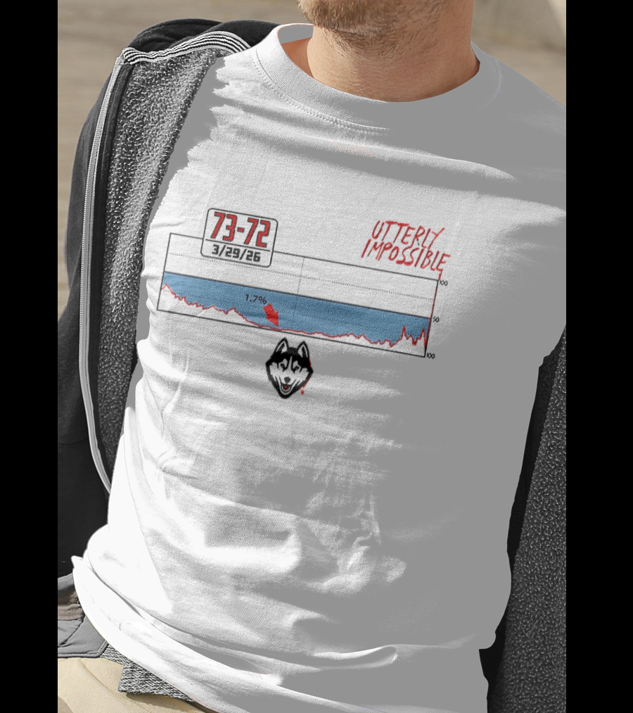Utterly Impossible UConn Huskies 3/29/2014 73 72 Victory T-Shirt