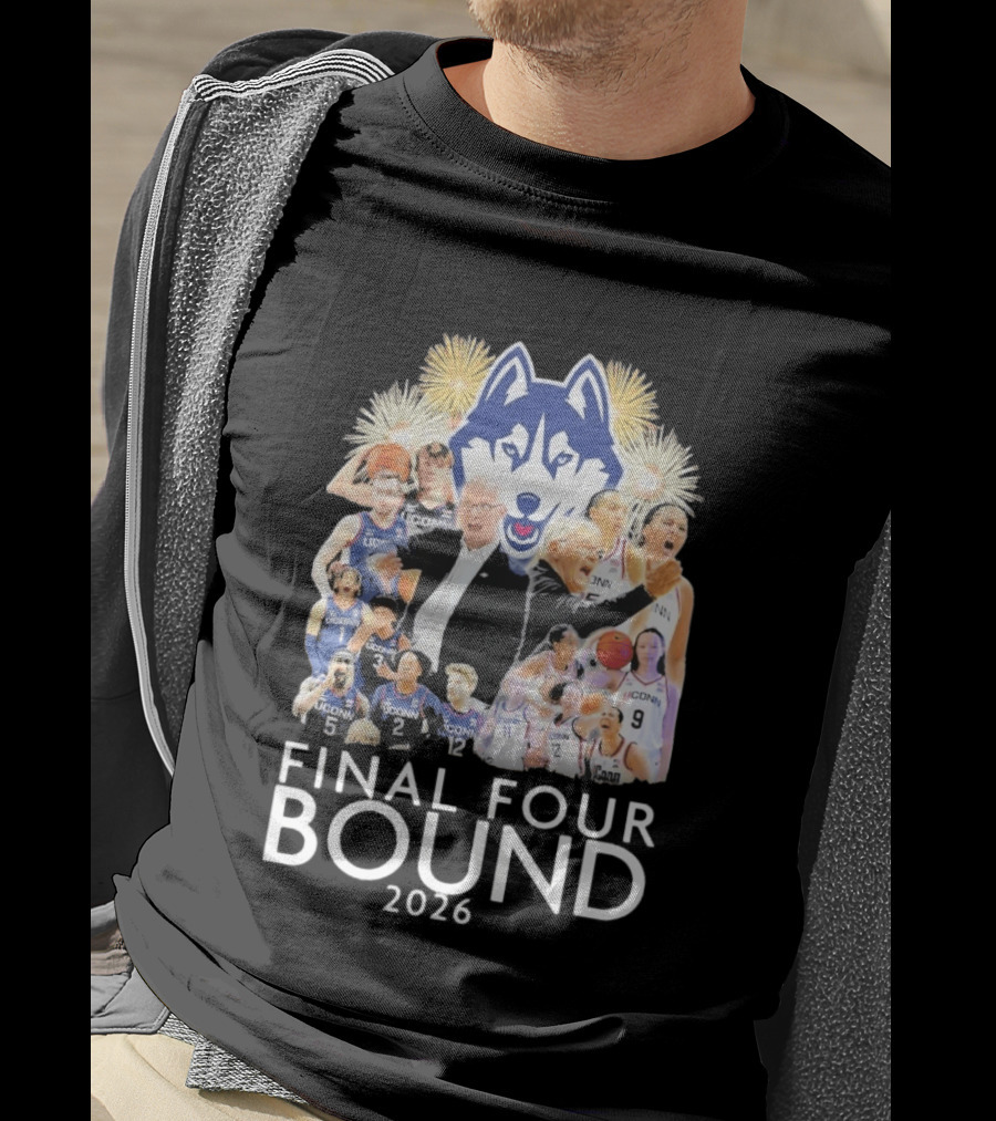 UConn Huskies Final Four Bound 2026 Celebration T-Shirt