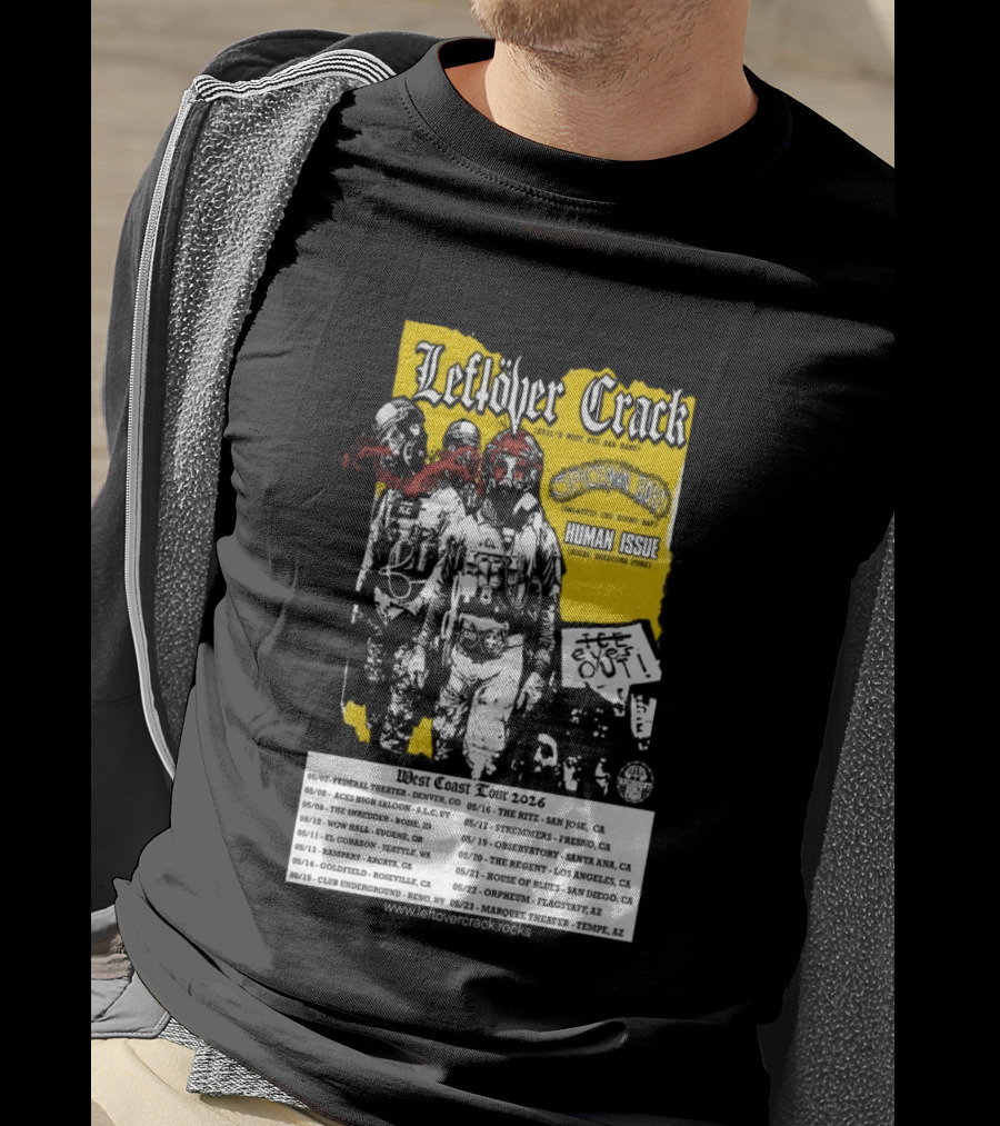 Leftover Crack West Coast 2026 Shows Vintage Punk Rock Tour Dates T-Shirt