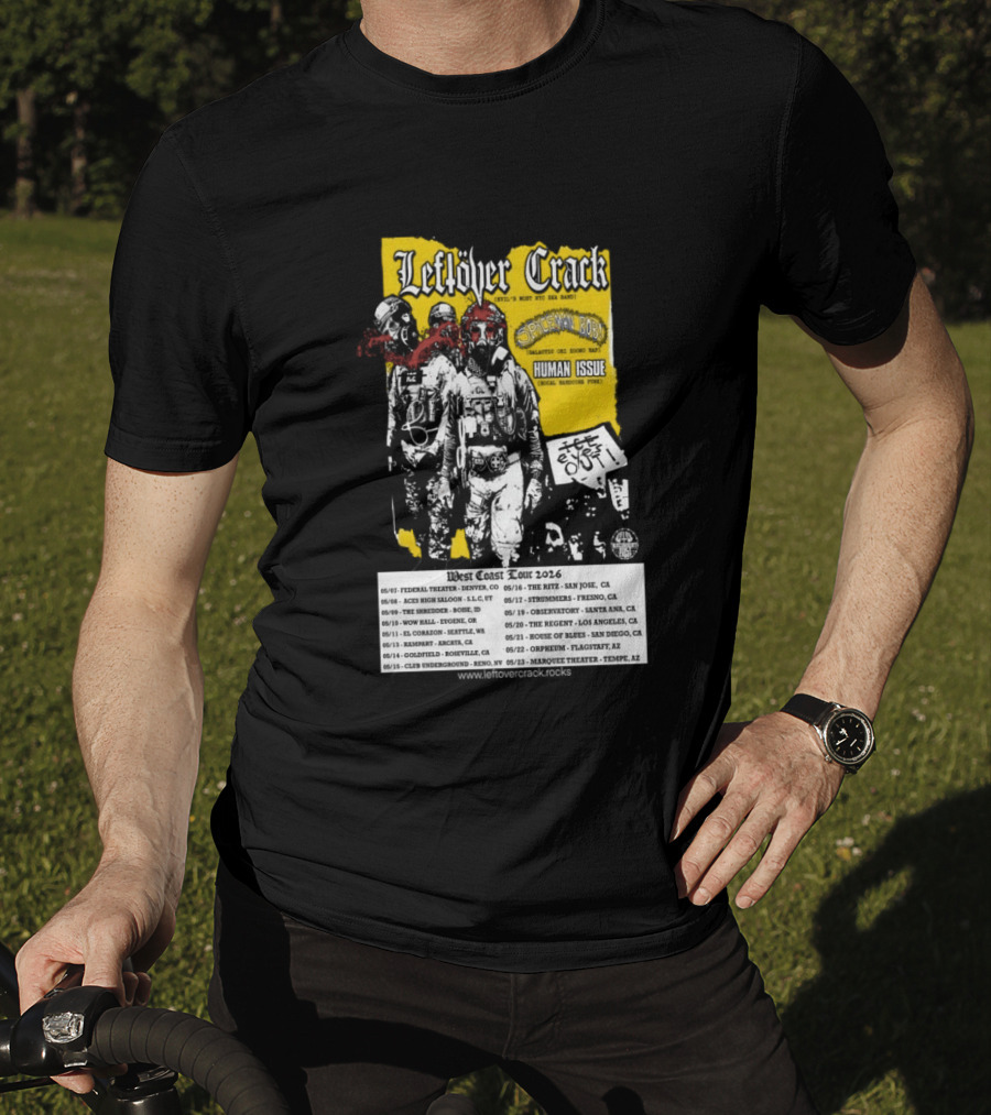 Leftover Crack West Coast 2026 Shows Vintage Punk Rock Tour Dates T-Shirt