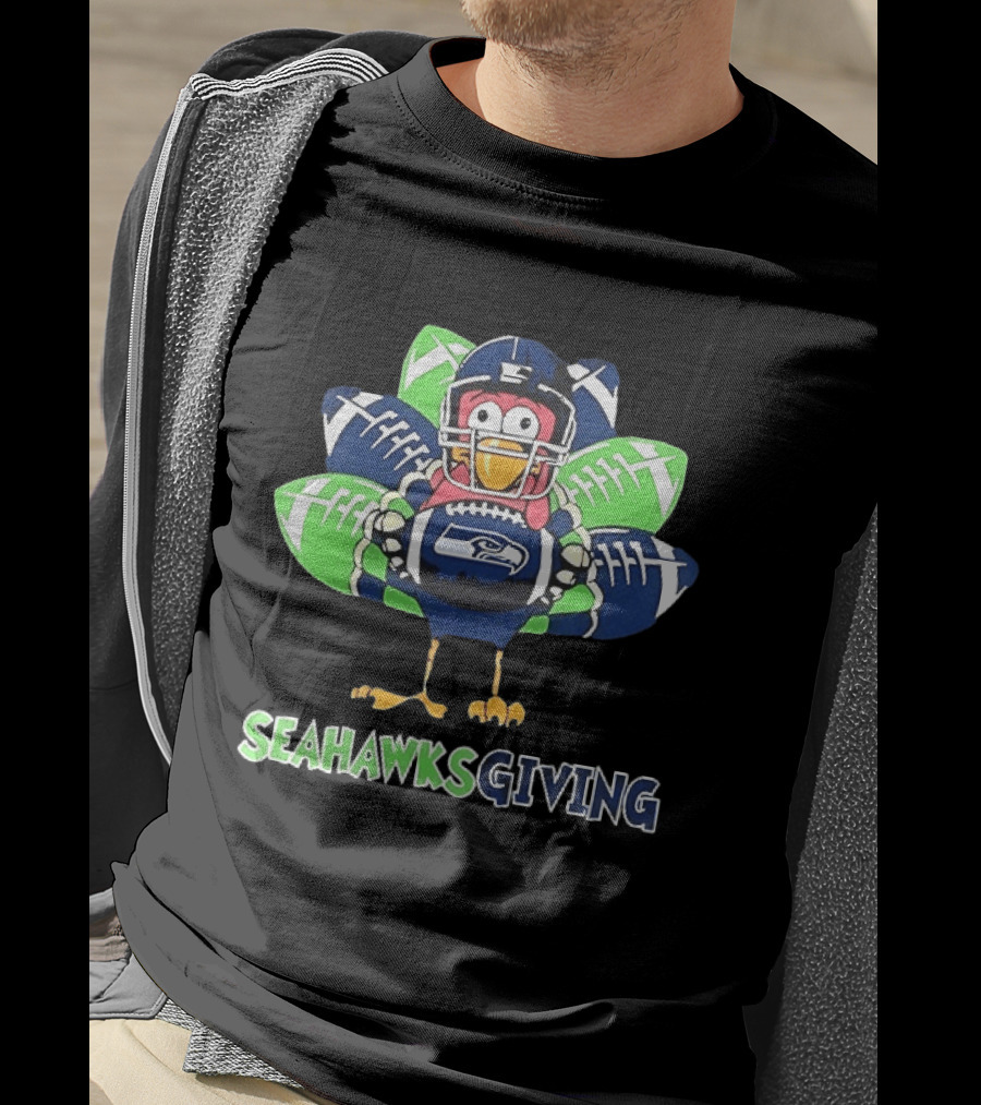 Seahawksgiving Turkey Seattle Seahawks Football Thanksgiving 2025 T-Shirt