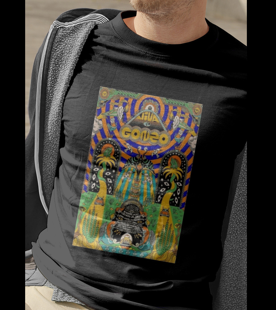 Viva El Gonzo Festival 2026 Psychedelic Art With Cacti And Birds T-Shirt