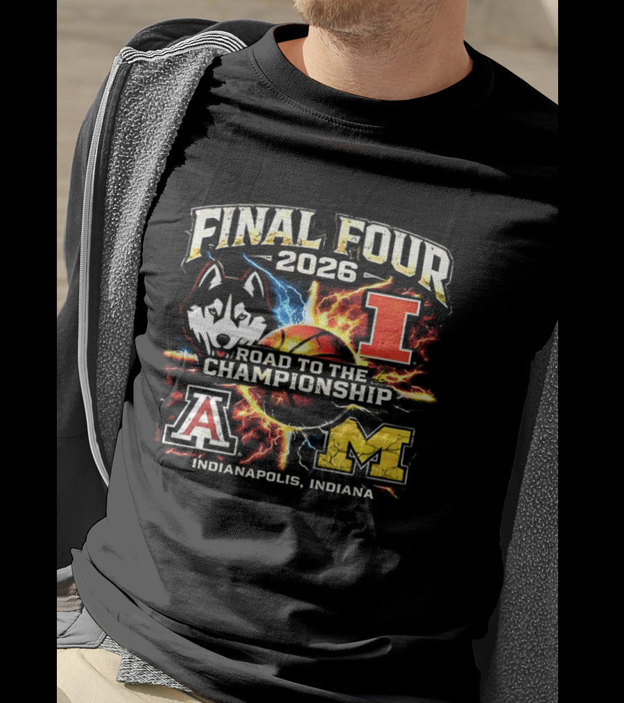 2026 Final Four Road To The Championship Indianapolis Indiana T-Shirt