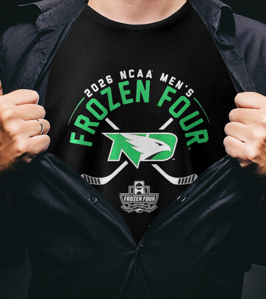2026 NCAA Men's Frozen Four North Dakota Hockey Las Vegas T-Shirt