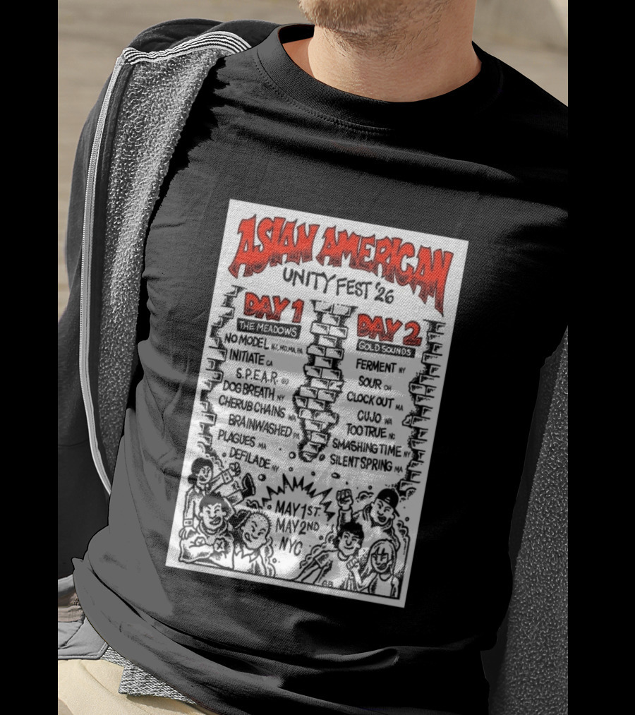 Asian American Unity Fest 2026 NYC May 1st 2nd The Meadows Gold Sounds Music Lineup T-Shirt