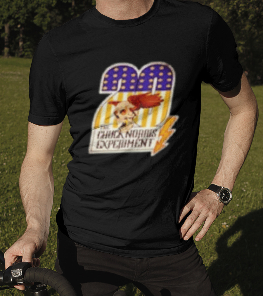 The Chuck Norris Experiment 20 Lightning Bolt Stars And Stripes Skull T-Shirt